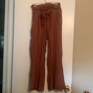 Rust colored wide leg pants
